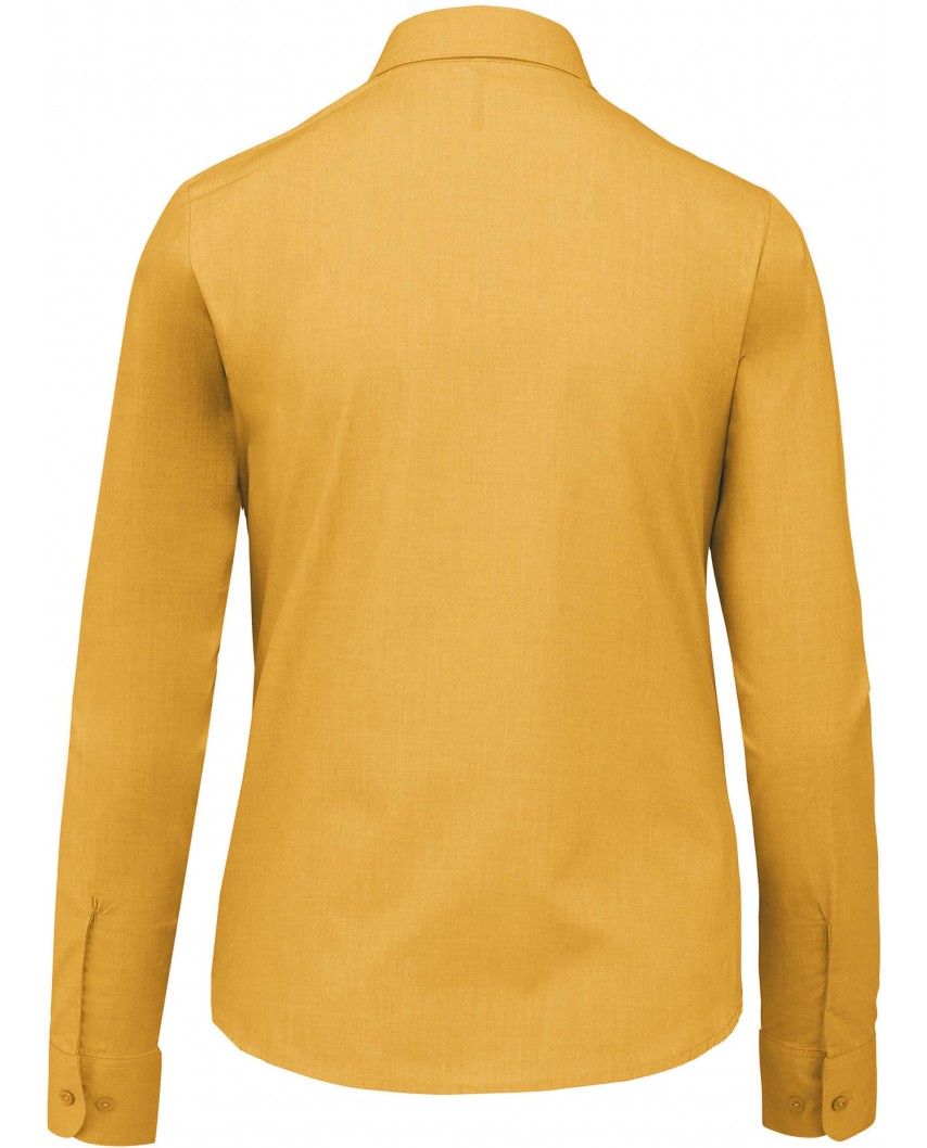 Chemise femme manches longues Jaune