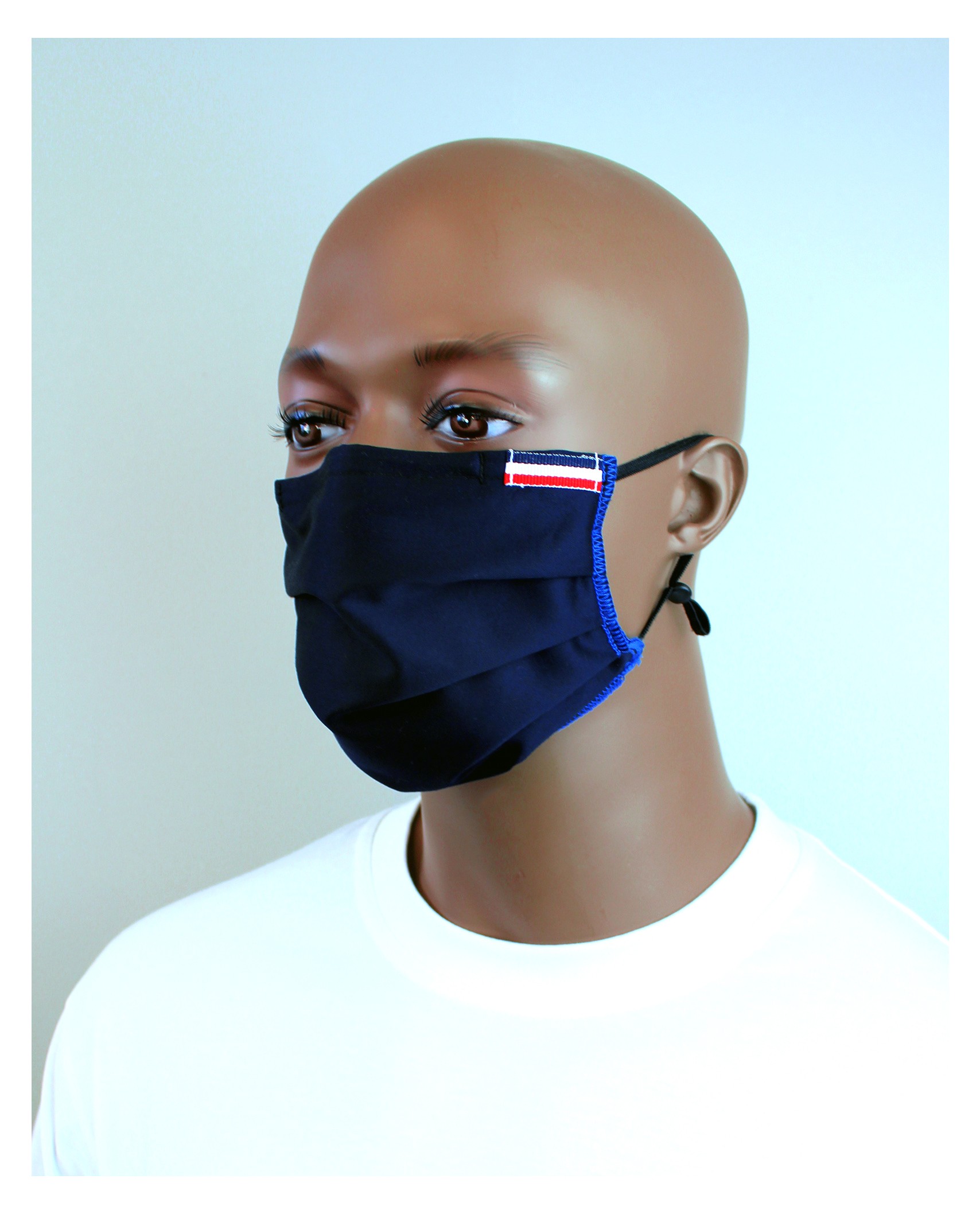 Masque facial 3 plis 1 paquet - Réutilisable avec pochette pour filtre  supplémentaire - Matériau extérieur en polyester - Matériau intérieur en  coton - Fil de nez réglable 
