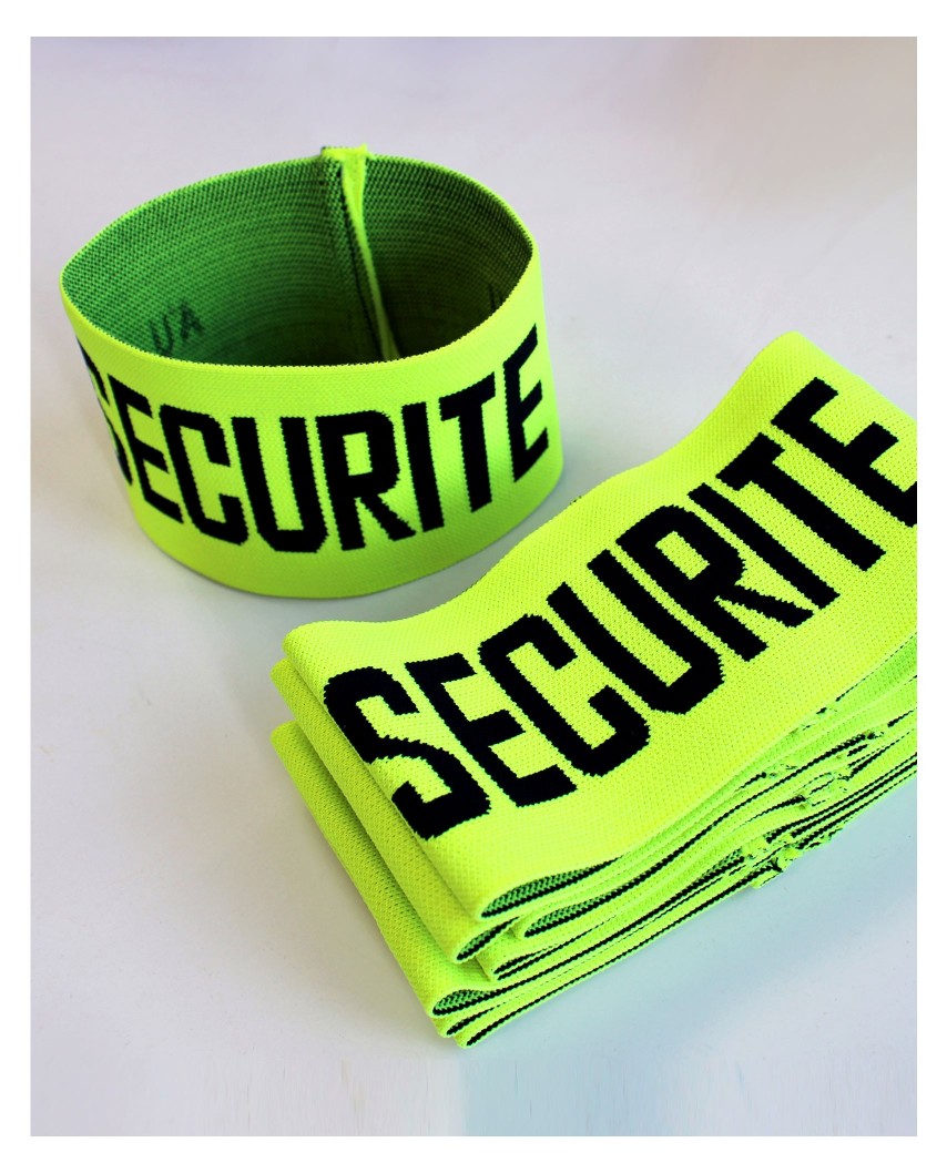 Brassard SECURITE elastiqué Jaune