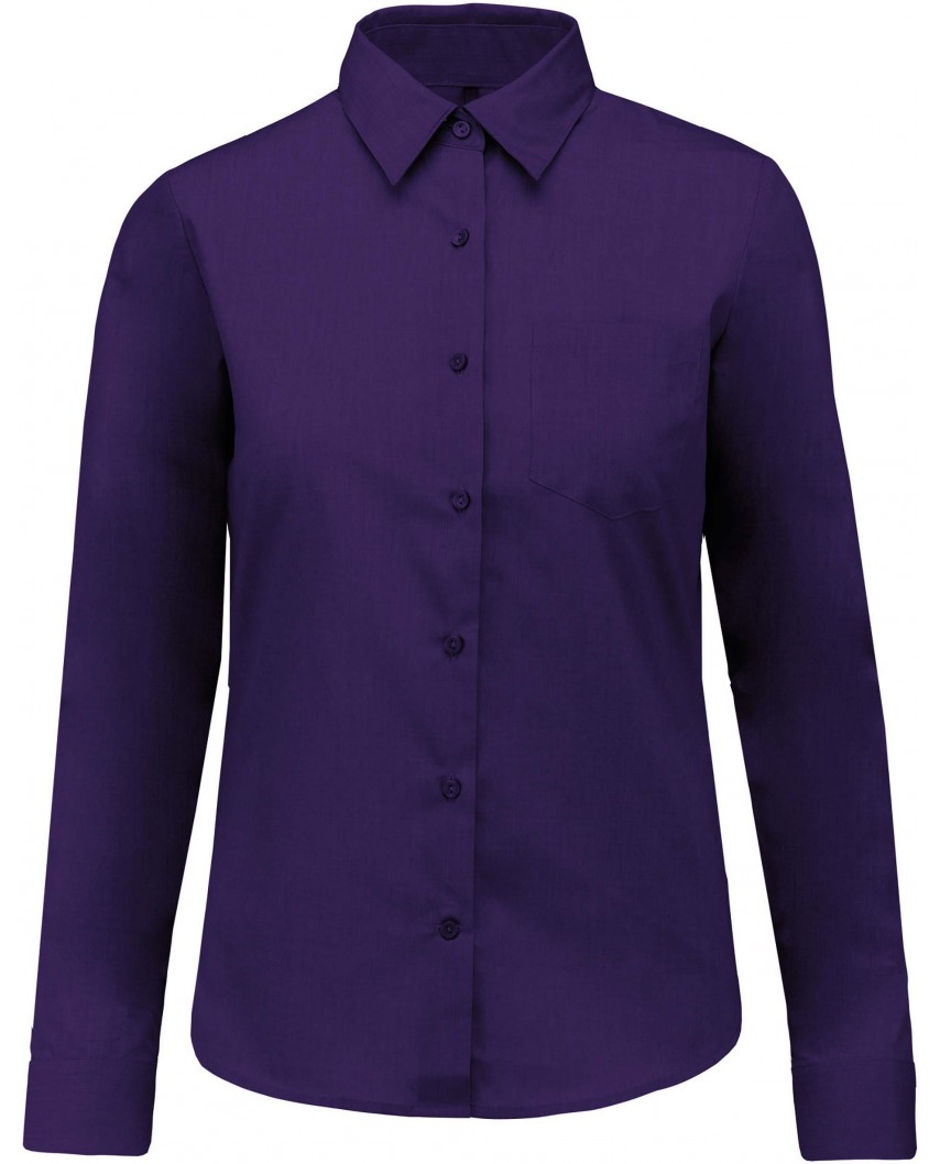 Chemise femme manches longues Violet