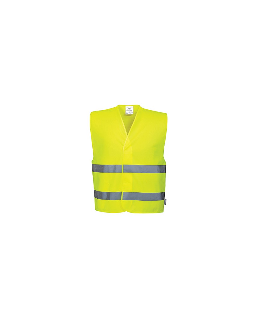 Gilet chasuble Jaune face